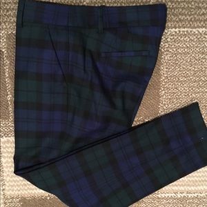 J Crew Women’s Black watch plaid Skimmer Pants